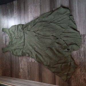 2 Peice Dark Green Dress and Shirt Set